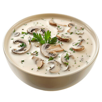 recommend clip art: Delicious cream bowl of mushroom soup clip art