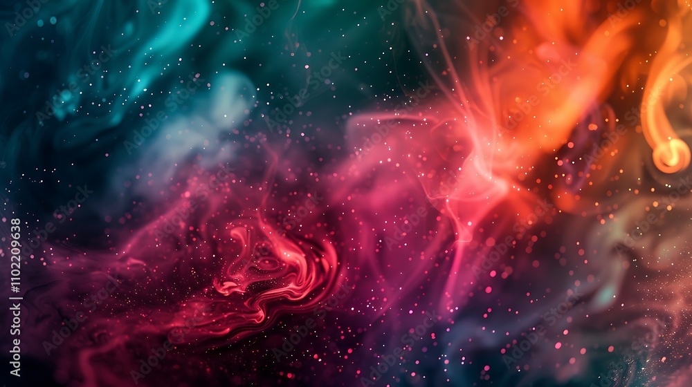 Poster abstract colorful background. fantasy fractal texture. digital art. 3d rendering.