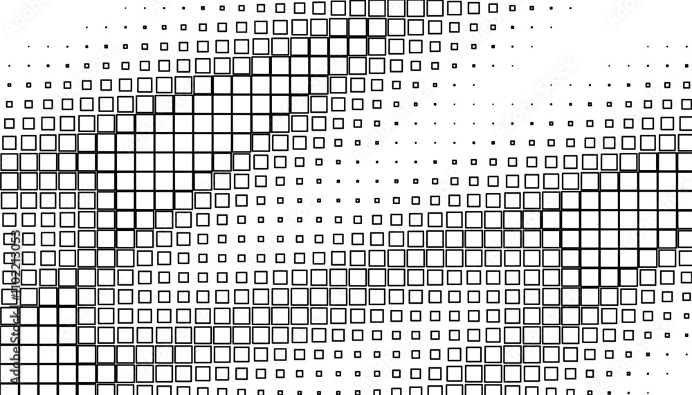 Poster black and white abstract transition pattern of pixel effect. vector format illustration