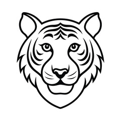 Royal bengal tiger head silhouette.