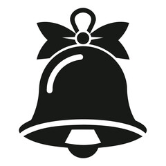 Christmas Bell Vector Silhouette, Vector Art Isolated on transparent background