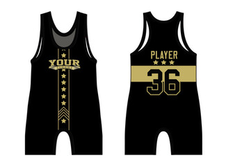Wrestling singlets designed with an elegant edgy and wild look. Sports gear template mockup perfect fit for all sports. The designs that go on casual wear, shirts, fashion apparel, and all kind 