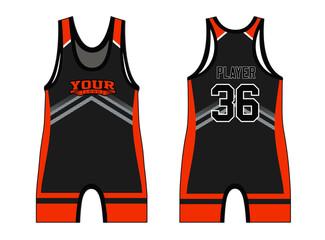 Wrestling singlets designed with an elegant edgy and wild look. Sports gear template mockup perfect fit for all sports. The designs that go on casual wear, shirts, fashion apparel, and all kind 