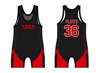 Wrestling singlets designed with an elegant edgy and wild look. Sports gear template mockup perfect fit for all sports. The designs that go on casual wear, shirts, fashion apparel, and all kind 