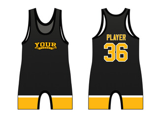 Wrestling singlets designed with an elegant edgy and wild look. Sports gear template mockup perfect fit for all sports. The designs that go on casual wear, shirts, fashion apparel, and all kind 