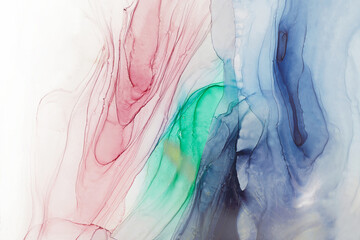 Expressive abstract hand painted alcohol ink texture