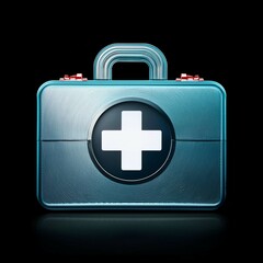 Obraz premium Medical bag icon clipart isolated on a black background