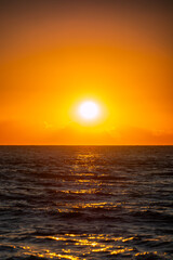 sunset on the sea