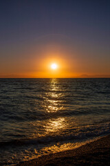 sunset on the sea