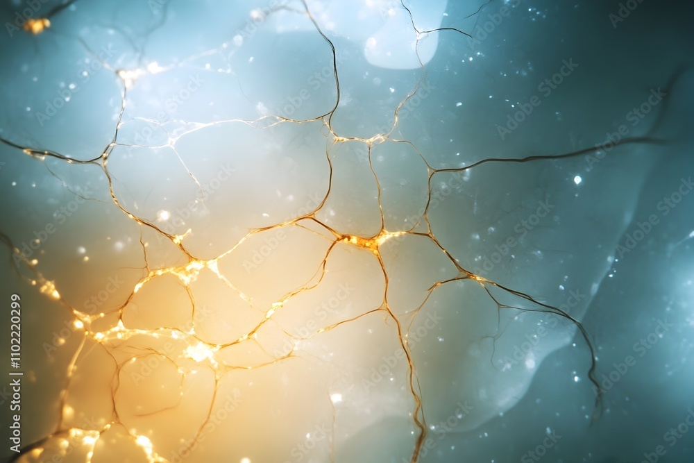 Poster captivating microscopic specimen reveals intricate cellular patterns and dynamic energy