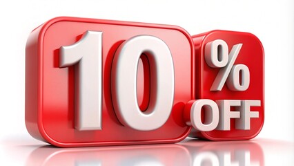 10% off discount, sale promotion, isolated on a white background
