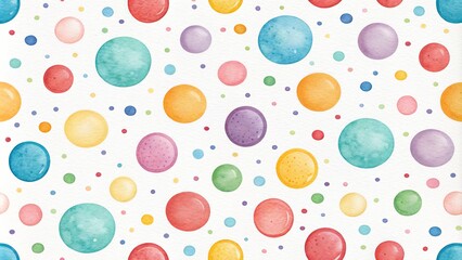 Watercolor Seamless Pattern of Colorful Bubbles, Abstract, Background, Pattern, Texture ,watercolor seamless, bubble pattern