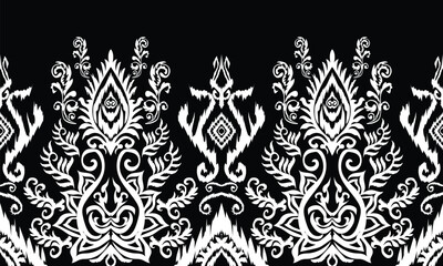 Ethnic seamless pattern Ikat Indian style.