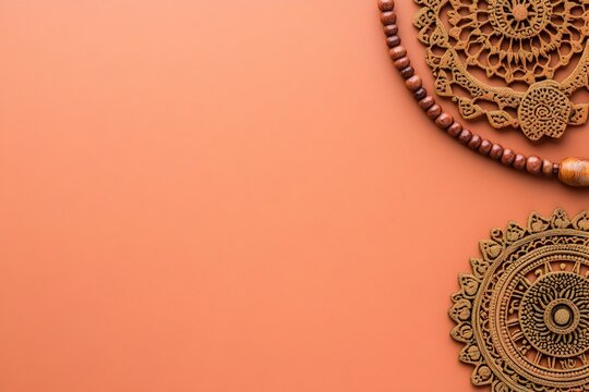 Elegant Mandala in Minimalist Banner Design for World Religion Day - Powered by Adobe