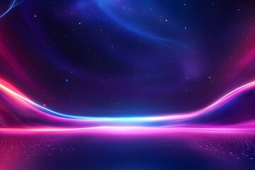 Fototapeta premium Captivating Futuristic Sci-Fi Banner with Glowing Cosmic Gradients and Ethereal Luminance