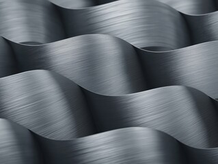 A silver metal object with a wavy surface