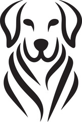 A cute dog silhouette vector illustration