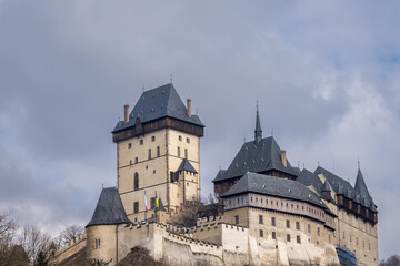 Karl&scaron;tejn Castle - gothic castle in Bohemia, Czech Republic founded in 1348 by King Charles IV. Burg Karlstein.
