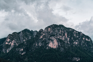 Fototapeta premium Panoramic view of the mountains in the Dolomites in South Tyrol, Italy.