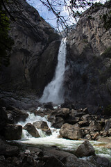 waterfall in the mountains