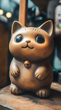 une statuette de chat chinois / tirelire