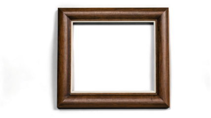 Square Dark Brown Wooden Frame
