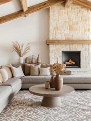 Cozy living room decor modern home interior design natural light warm atmosphere comfort and style