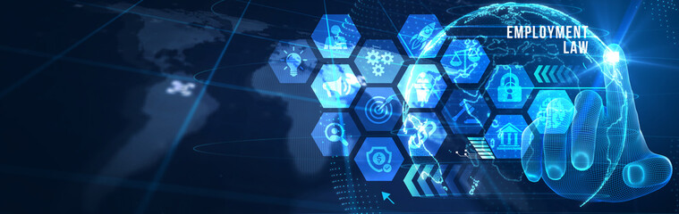 Business, Technology, Internet and network concept. Employment Law. 3d illustration