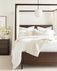 Elegant bedroom design modern home interior minimalist style cozy atmosphere tranquil retreat