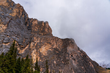 Morning mist in the Dolomites in South Tyrol, Italy.