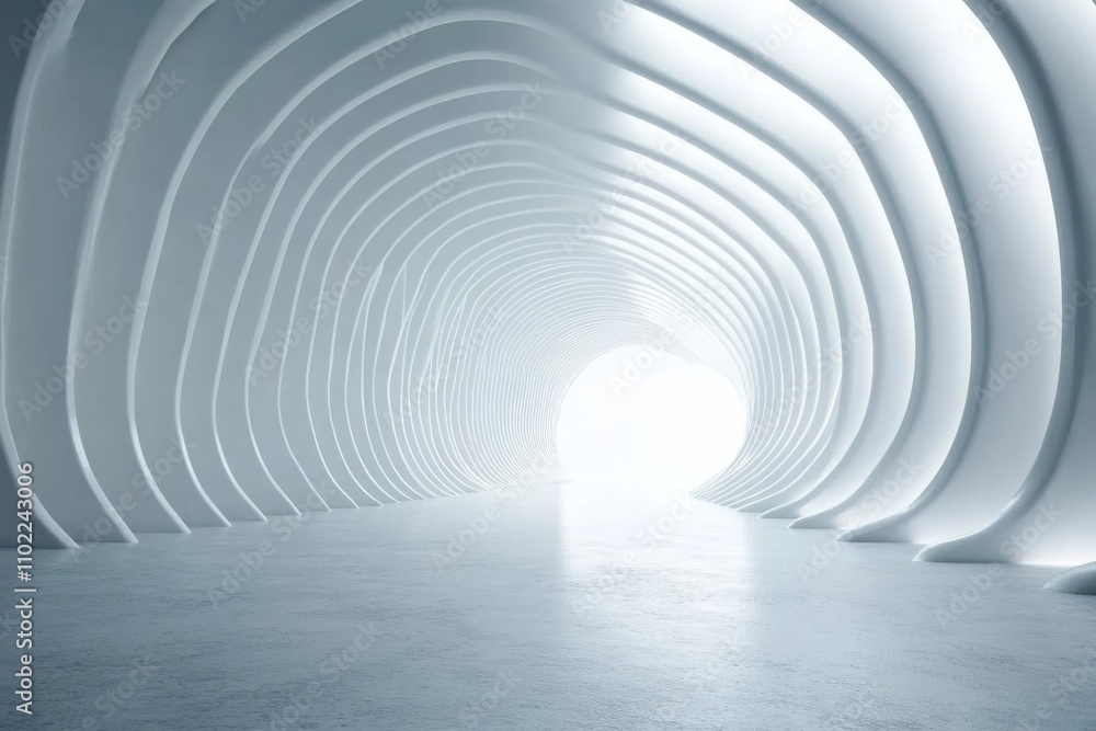 Poster white architecture circular background modern building design
