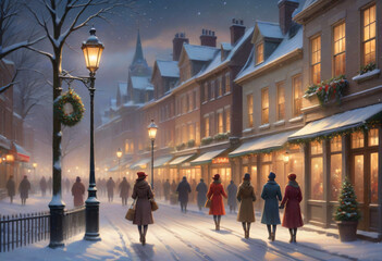 old town square at night