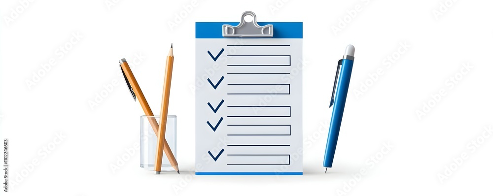 Poster professional quality assurance checklist for effective workflow management - minimalist design with 