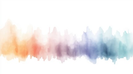 A colorful line of watercolor paint