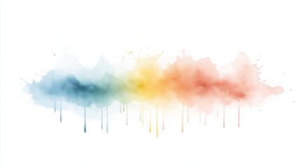 Obraz premium A colorful watercolor painting with a rainbow of colors