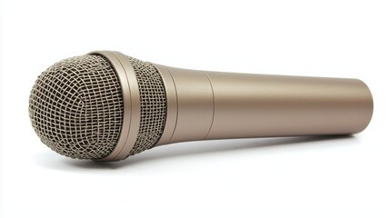  a cardioid condenser microphone on a white background
