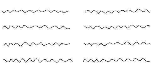 Abstract wave background. waves line set. waves collection vector. Black wave line and wavy zigzag seamless pattern lines isolated on white background. Vector illustration with editable stroke.