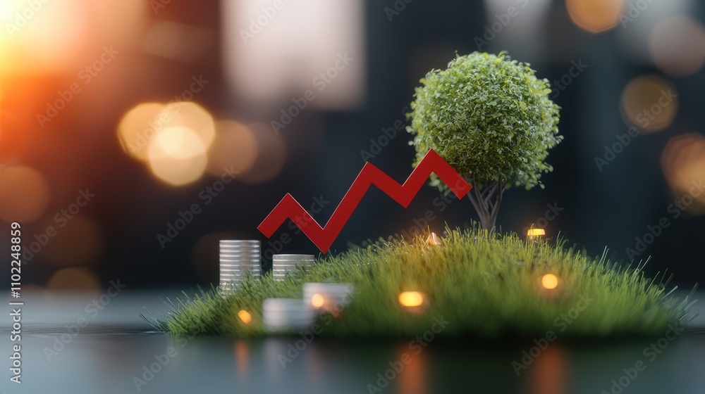 Poster a graph showing a sharp decline in economic indicators, with a red arrow pointing downwards, reflect