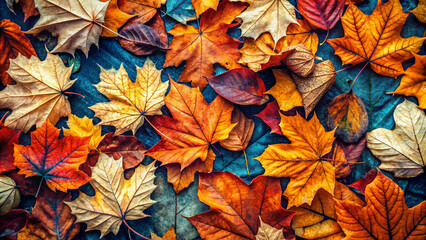 Fototapeta premium Dry Leaves Texture Background and Color Trends