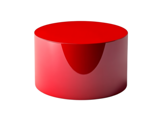 A simple red circle podium platform icon on a transparent background.