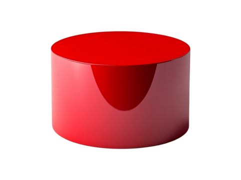 A simple red circle podium platform icon on a transparent background.
