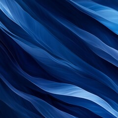 Obraz premium Deep blue ocean waves gracefully move under the night sky creating a serene and tranquil atmosphere