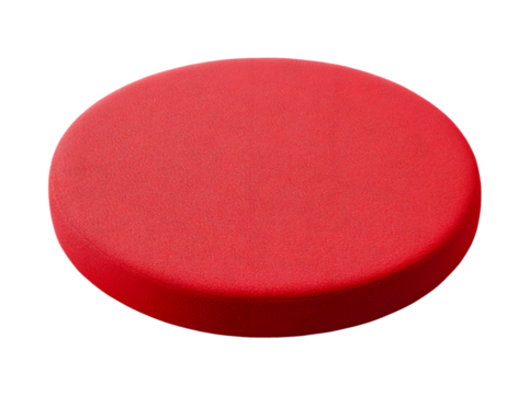 A simple red circle podium platform icon on a transparent background. - Powered by Adobe