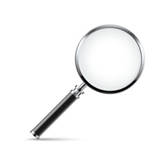 Magnifying glass realistic illustration.