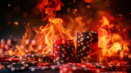 Poker chips. Gambling. Casino.
