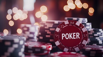 Poker chips. Gambling. Casino.