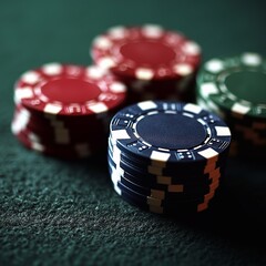 Poker chips. Gambling. Casino.