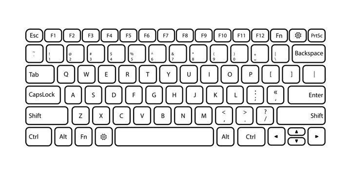 Computer keyboard vector illustration