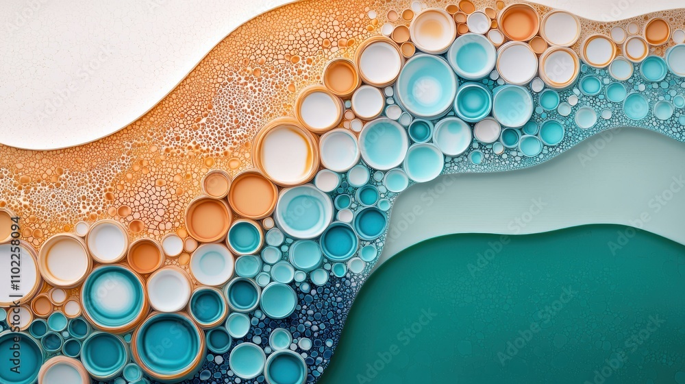 Poster a mesmerizing abstract art piece created by blowing ink into water, capturing the intricate patterns