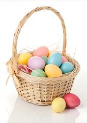 easter eggs in basket
